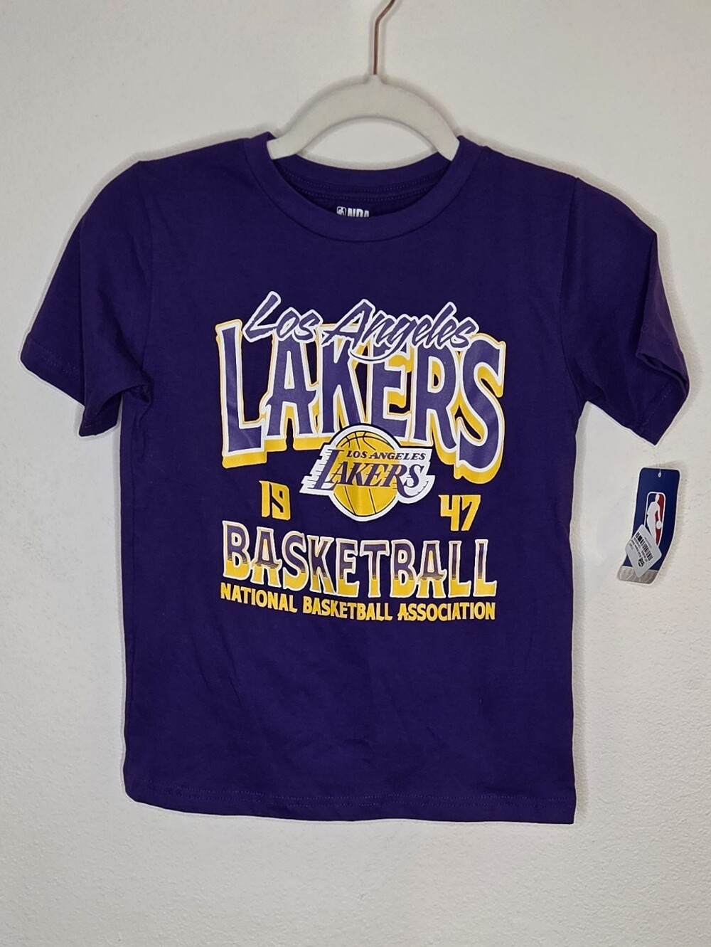 NBA Los Angeles Lakers Purple Tee with Yellow Logo